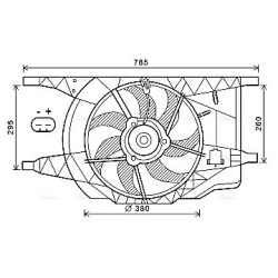 Radiator Fan AVA QUALITY COOLING RT7546 OE Ref 77 01 049 658