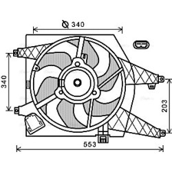 AVA Radiator Fan AVA QUALITY COOLING RT7548 OE Ref 77 01 059 785