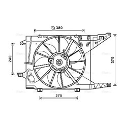AVA Radiator Fan AVA QUALITY COOLING RT7549 OE Ref 6001548527