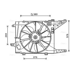 AVA Radiator Fan AVA QUALITY COOLING RT7550 OE Ref 6001548527