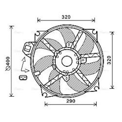 Radiator Fan AVA QUALITY COOLING RT7563 OE Ref 214810028R