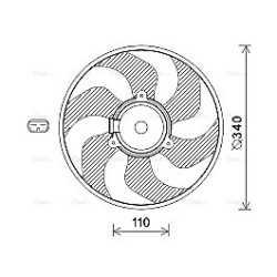 AVA Radiator Fan AVA QUALITY COOLING RT7567 OE Ref 77 01 059 785