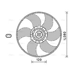 AVA Radiator Fan AVA QUALITY COOLING RT7604 OE Ref 7701057254
