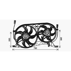 Radiator Fan AVA QUALITY COOLING RT7646 OE Ref 7701067593