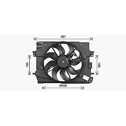 AVA Radiator Fan AVA QUALITY COOLING RT7662 OE Ref 214814116R