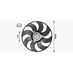 AVA Radiator Fan AVA QUALITY COOLING RT7664 OE Ref 7701062959