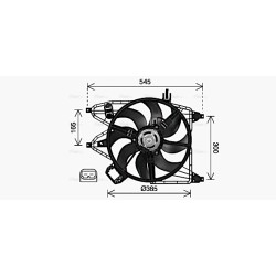 AVA Radiator Fan AVA QUALITY COOLING RT7670 OE Ref 7701062959