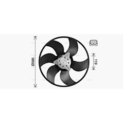 AVA Radiator Fan AVA QUALITY COOLING RT7674 OE Ref 7701043964