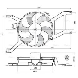 AVA Radiator Fan AVA QUALITY COOLING RT7685 OE Ref 214817807R