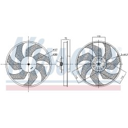 AVA Radiator Fan AVA QUALITY COOLING RT7686 OE Ref 9212000Q0K
