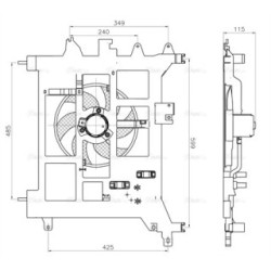 AVA Radiator Fan AVA QUALITY COOLING RT7687 OE Ref 8200880554