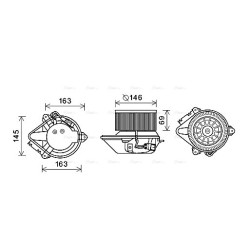 AVA Heater Blower Motor AVA QUALITY COOLING RT8584 OE Ref 7701205443
