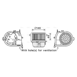 AVA Heater Blower Motor AVA QUALITY COOLING RT8589 OE Ref 7701050899