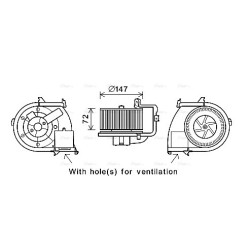 AVA Heater Blower Motor AVA QUALITY COOLING RT8593 OE Ref 7701045554