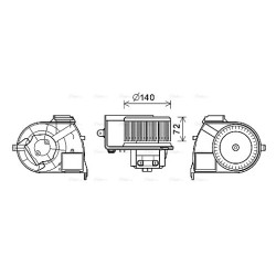 Heater Blower Motor AVA QUALITY COOLING RT8617 OE Ref 7701059205