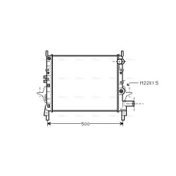 AVA Radiator AVA QUALITY COOLING RTA2206 OE Ref 77 01 045 212
