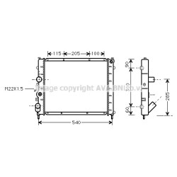 AVA Radiator AVA QUALITY COOLING RTA2215 OE Ref 77 00 312 858