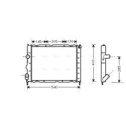 AVA Radiator AVA QUALITY COOLING RTA2267 OE Ref 77 00 430 648