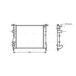 AVA Radiator AVA QUALITY COOLING RTA2271 OE Ref 77 00 314 382