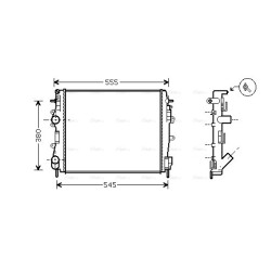 AVA Radiator AVA QUALITY COOLING RTA2325 OE Ref 82 00 072 712