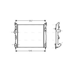 AVA Radiator AVA QUALITY COOLING RTA2326 OE Ref 77 11 368 062