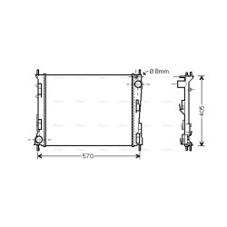 AVA Radiator AVA QUALITY COOLING RTA2374 OE Ref 8200369307