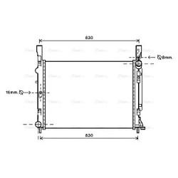 AVA Radiator AVA QUALITY COOLING RTA2472 OE Ref 8200418329