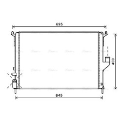 AVA Radiator AVA QUALITY COOLING RTA2477 OE Ref 82 00 735 039