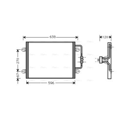 AVA AC Condenser AVA QUALITY COOLING RTA5256 OE Ref 77 00 432 392
