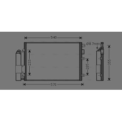 AVA AC Condenser AVA QUALITY COOLING RTA5275D OE Ref 2765000QAM