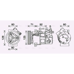 AVA AC Compressor AVA QUALITY COOLING RTAK636 OE Ref 926000838R