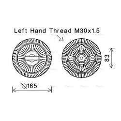 AVA Fan Clutch AVA QUALITY COOLING RTC612 OE Ref 7420942492