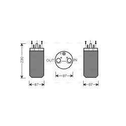 AC Dryer AVA QUALITY COOLING RTD350 OE Ref 82 00 025 640