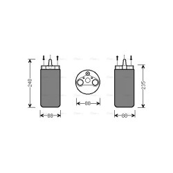 AC Dryer AVA QUALITY COOLING RTD453 OE Ref 8200766008