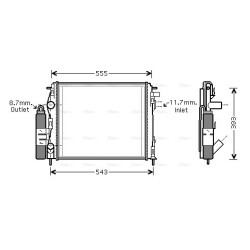 AVA Cooler Module AVA QUALITY COOLING RTM323 OE Ref 8200211563