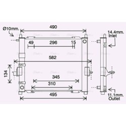 AVA Cooler Module AVA QUALITY COOLING RTM632 OE Ref 7701059051