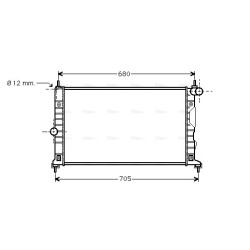AVA Radiator AVA QUALITY COOLING SB2055 OE Ref 52466790