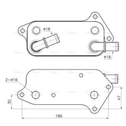 AVA Engine Oil Cooler AVA QUALITY COOLING SB3083 OE Ref 12786260