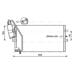 AVA AC Condenser AVA QUALITY COOLING SB5082D OE Ref 12783881
