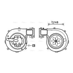 AVA Heater Blower Motor AVA QUALITY COOLING SB8079 OE Ref 13250117