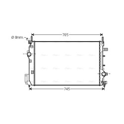 AVA Radiator AVA QUALITY COOLING SBA2070 OE Ref 12775541