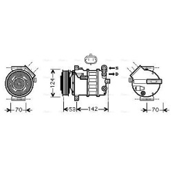 AVA AC Compressor AVA QUALITY COOLING SBAK063 OE Ref 50510966