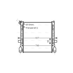 Radiator SCANIA 0310080 AVA QUALITY COOLING SC2001 OE Ref 0334840