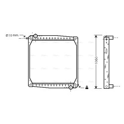 Radiator SCANIA 0570474 AVA QUALITY COOLING SC2010 OE Ref 10570474