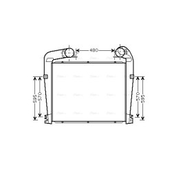 Intercooler SCANIA 0570309 AVA QUALITY COOLING SC4022 OE Ref 10570486