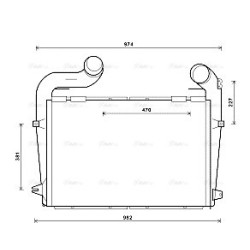 Intercooler SCANIA 0570169 AVA QUALITY COOLING SC4041 OE Ref 10570369