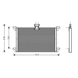 AC Condenser SCANIA 354110 AVA QUALITY COOLING SC5008 OE Ref 1449757