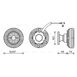 Fan Clutch SCANIA 771854 AVA QUALITY COOLING SCC039 OE Ref 1776854