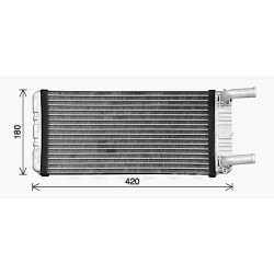 Heater Matrix SOLARIS 803922653 AVA QUALITY COOLING SO6001 OE Ref 1803922653