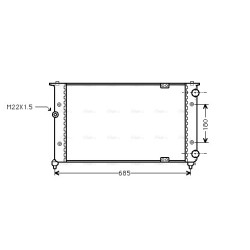 AVA Radiator AVA QUALITY COOLING ST2021 OE Ref 6K0.121.253 G